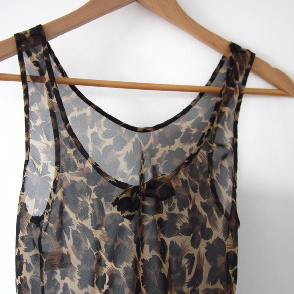 🎁 Free with purchase 🎁 Animal Print - Sheer Tank Top - Picture 2 of 4